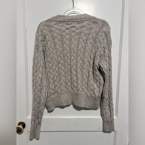 Naadam Chunky Cable Cashmere Blend Cardigan Size M $350 - Picture 6 of 6